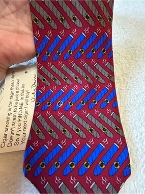 🎁3 for $30 - “Light Up” Novelty Cigar Pattern Necktie